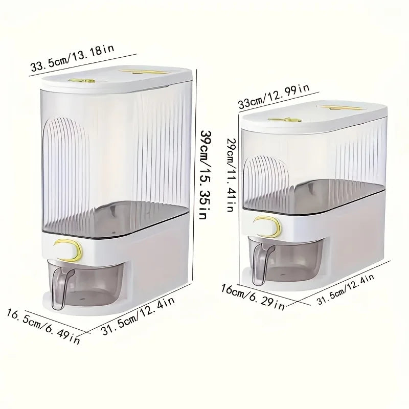 Rice Dispenser 5kg/10kg – Airtight Container with Measuring Cup